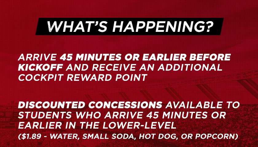 SC_Cockpit's tweet image. 𝗦𝘁𝘂𝗱𝗲𝗻𝘁𝘀...𝗕𝗲 𝗘𝗮𝗿𝗹𝘆. 𝗕𝗲 𝗟𝗼𝘂𝗱.

See you Saturday night!

#Gamecocks 

@CoachSBeamer @UofSCtickets