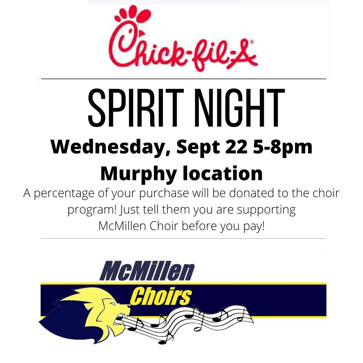 Spirit night tonight!