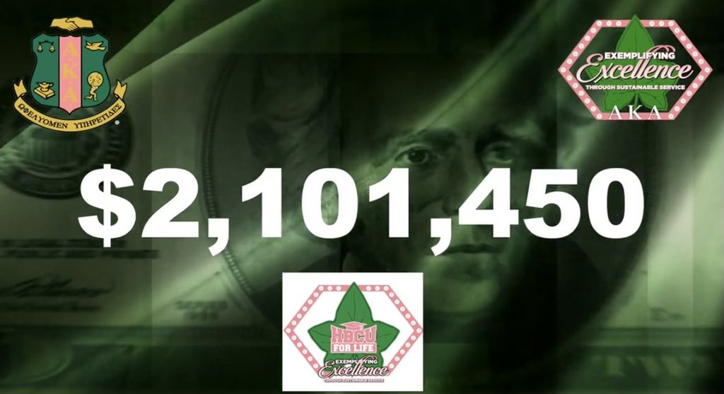 Alpha Kappa Alpha is excited that for the 4th year in a row we have raised over $1 MILLION IN ONE DAY to give to HBCUs. This year we doubled it and raised over $2 MIL. AKA established an endowment at each 4 yr HBCU in the amt of $50,000 to $100,000.This is how AKAs support HBCUs.