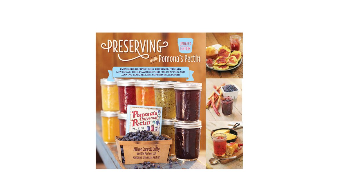 Craft intensely flavored jams, jellies, and pie fillings without all the sugar! This updated and expanded edition of the official Pomona’s Pectin cookbook is your guide.

amazon.com/Preserving-Pom…

#pomonapectin #pectin #happyjamming #canit #eatrealfood