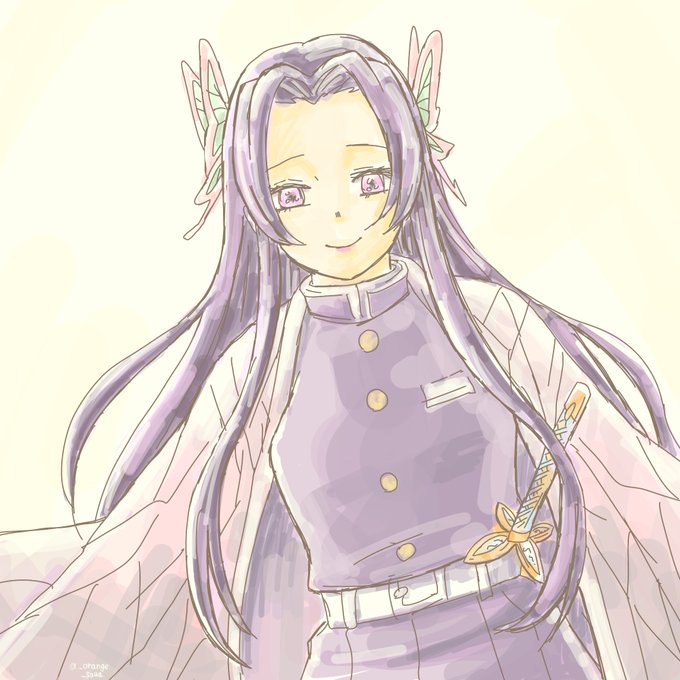 さわさんがTwitterに投稿した胡蝶カナエ(鬼滅の刃)のイラスト。