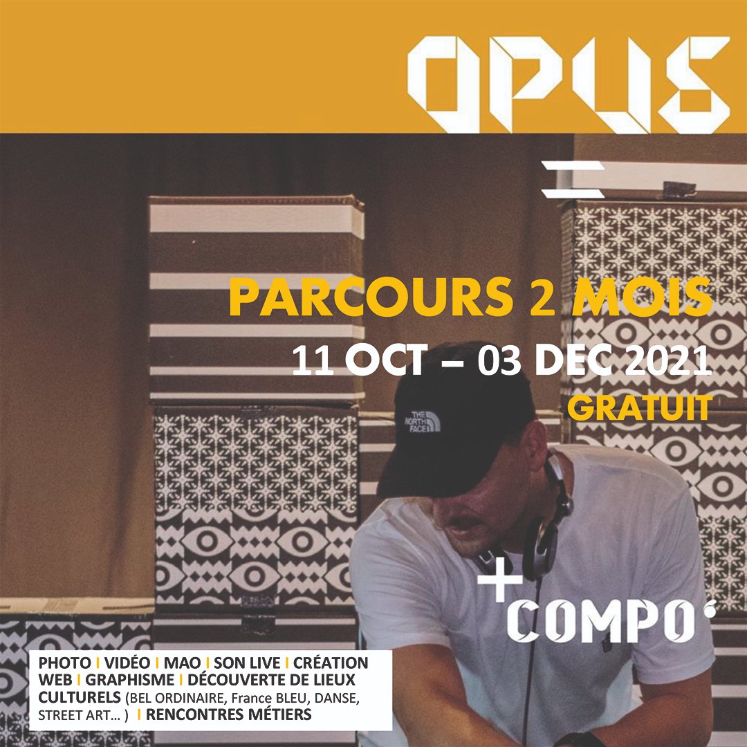 C'est reparti pour la #Formation #OPUS avec une nouvelle mouture spéciale AMPLI !!!
2 mois de formation pré qualifiante sur les outils numériques
Plus d'info : ampli.asso.fr/parcours-compo/