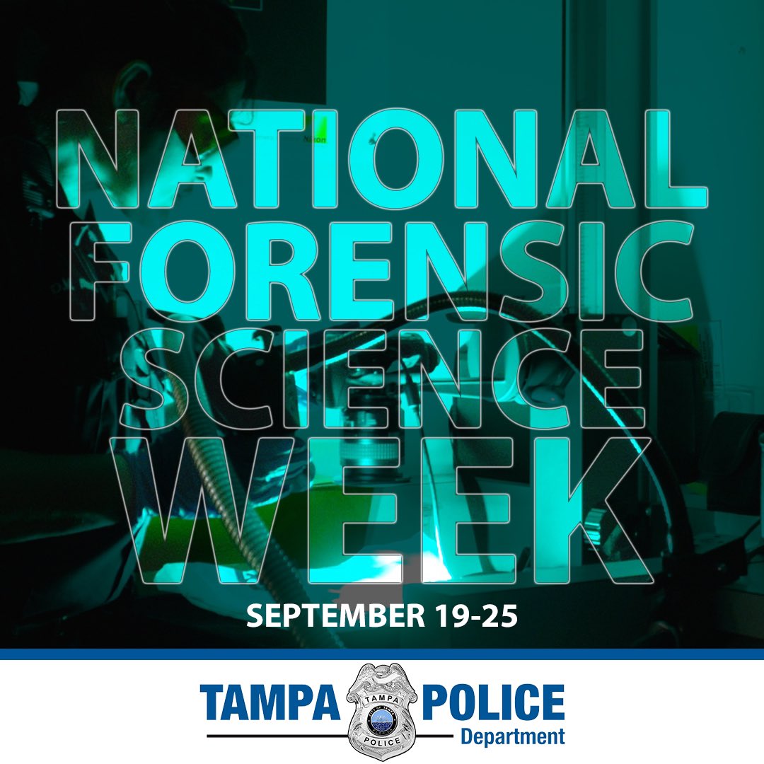 TampaPD's tweet image. In honor of National Forensic Science week join us tonight as we ride along with the Forensic Investigation Unit and share their experiences at 9pm. #ForensicScienceWeek