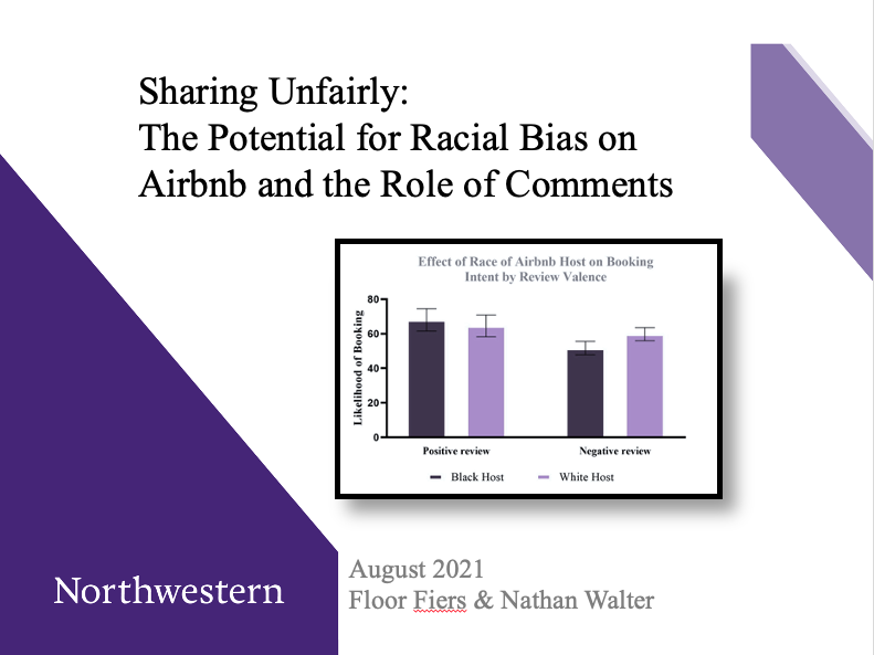 FloorFiers's tweet image. Excited to present research by myself and Dr. Nathan Walter on the role of reviews in racial discrimination on Airbnb in a minute at TPRC2021:  49th Research Conference on Communications, Information, and Policy @tprctweets #TPRC2021