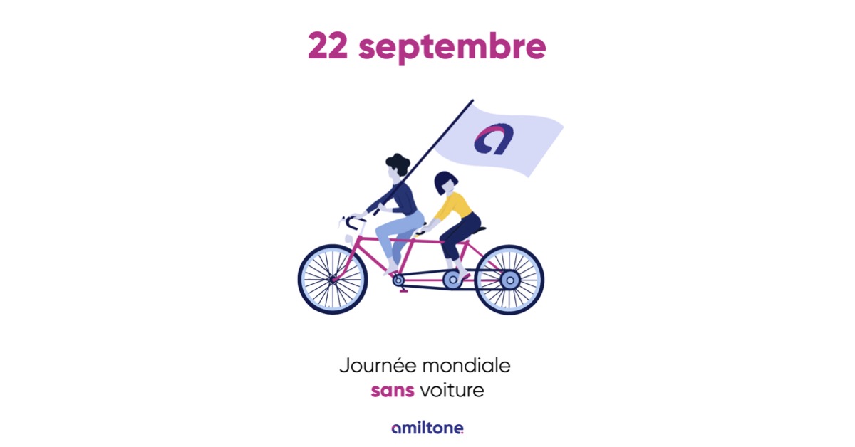 Ce 22 septembre 2021 c'est la journée mondiale sans voiture !

On vous lance un défi : "Pourquoi ne pas essayer de venir au bureau grâce à un moyen de transport plus doux (vélo, à pied, transports en commun) ?"

Êtes-vous prêts à tester LA nouvelle mobilité ? 😉