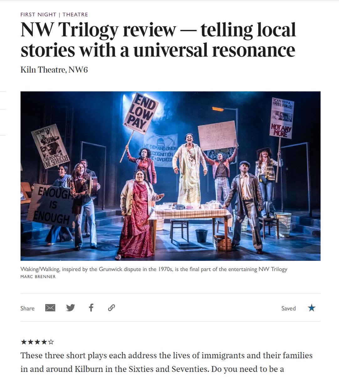 Yes yes yes! How I loved #NWTrilogy at @KilnTheatre 
Londoners, go and catch it before 9 Oct 🌟🌟🌟🌟🌟

#London #theatre #NW6 #Kilburn