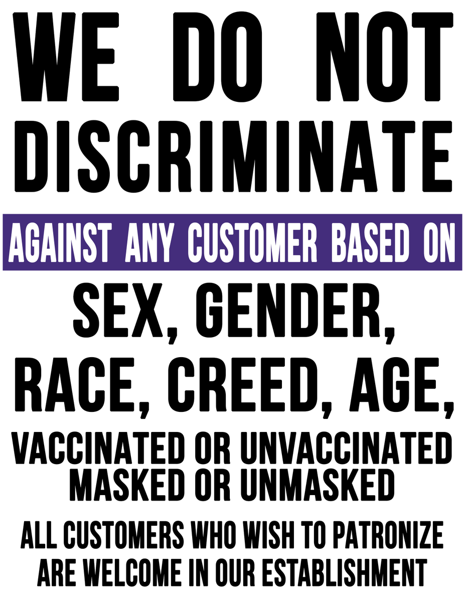 chriswtburke's tweet photo. Keep a stack in your car, then if you visit a shop that lets you in, offer them a poster. #notsegregation https://t.co/4t3jfGJ2xY