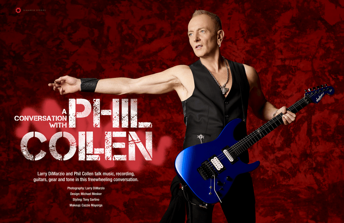 DefLeppard's tweet photo. Calling all guitar enthusiasts!🎸
NEW from @DiMarzioInc Stories: A Conversation with Phil Collen 💥

In-depth interview with Phil and leading guitar electronics wizard Larry DiMarzio talking music, recording, guitars, gear and tone.

Read now👉 https://t.co/FxO4WCmxWc https://t.co/pQCEOK2GBI