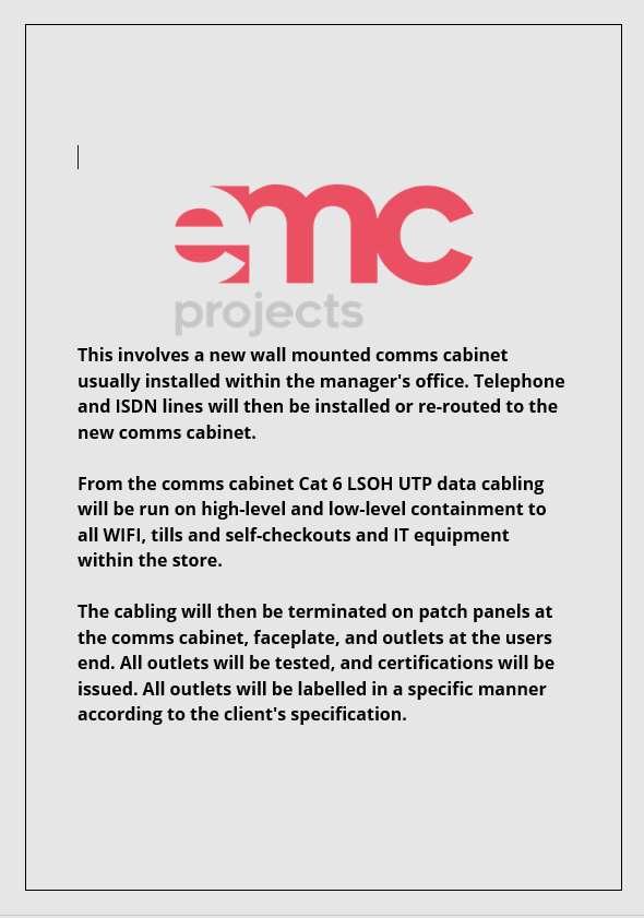 ProjectsEMC's tweet image. At EMC we offer Data Installation Works....

For more information or to request a call back, click below!

lnkd.in/dQ9Y6Asn

#EMCProjects #mechanical #electrical #datainstallation