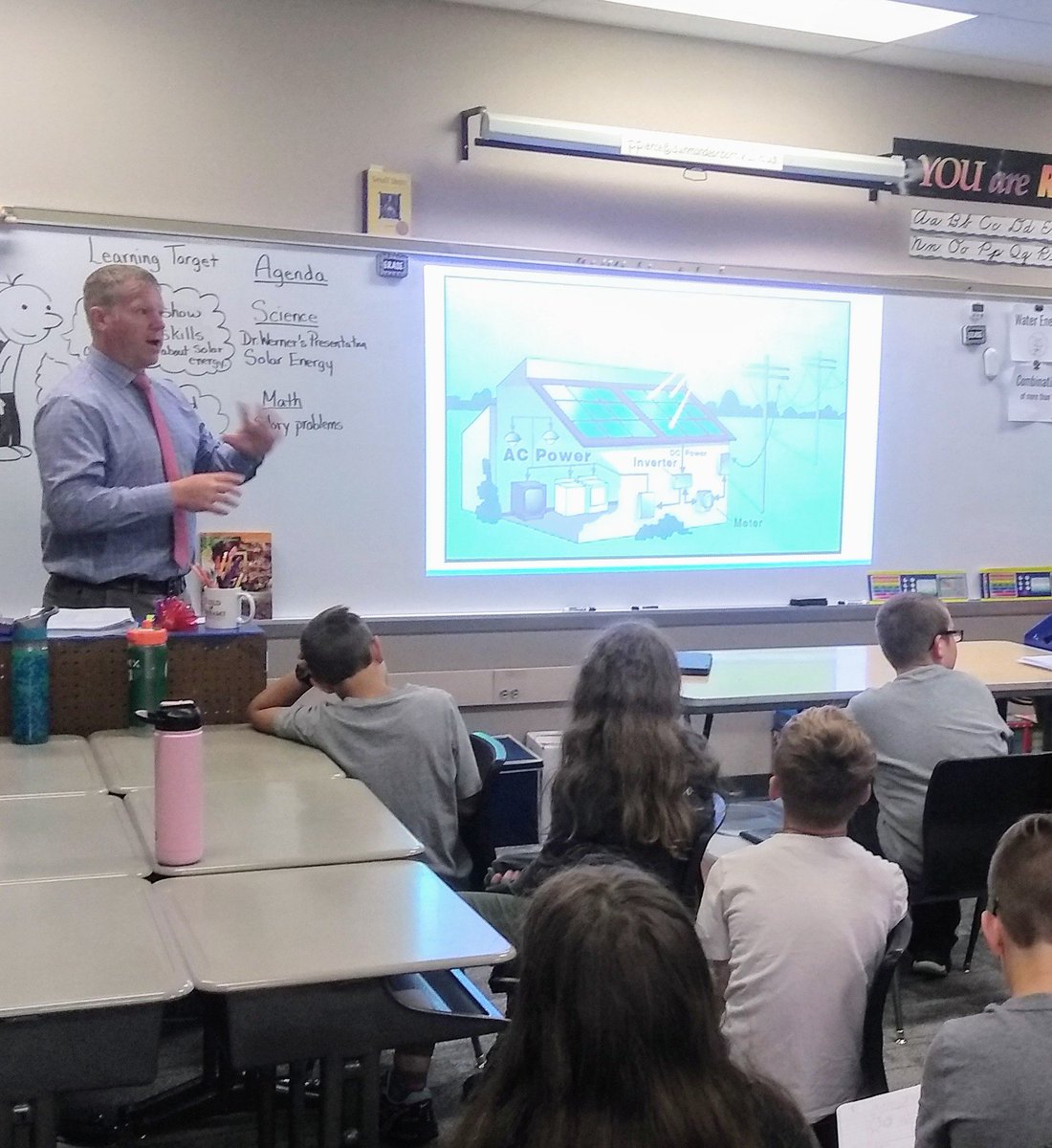 Thank you Dr. Werner for sharing about your solar-powered home as we learn about solar energy! <a href="/BrightElSchool/">Bright Elementary</a> #watchsunmandearborn
