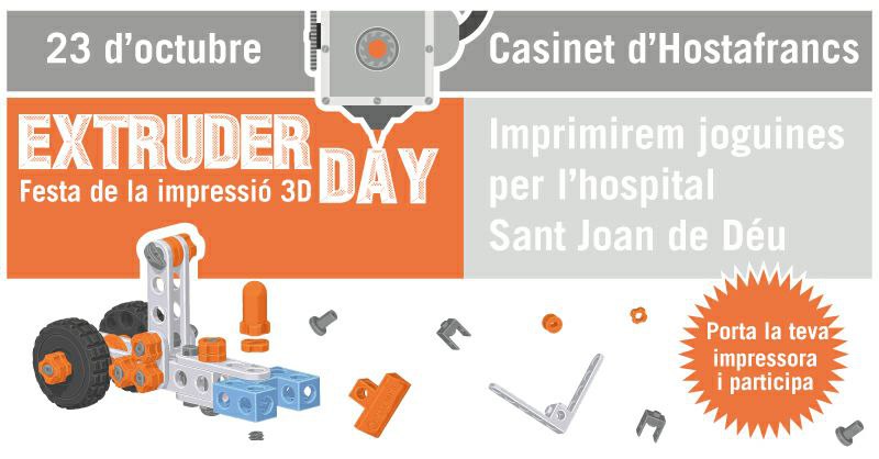 El 23 d'octubre tornem amb una altre edició de la festa de la impressió 3D, enguany es diu ExtruderDay! Vine amb la teva printer i participa en aquest l'esdeveniment solidari! Més informació a 3dprintbarcelona.org
#ExtruderDay2021