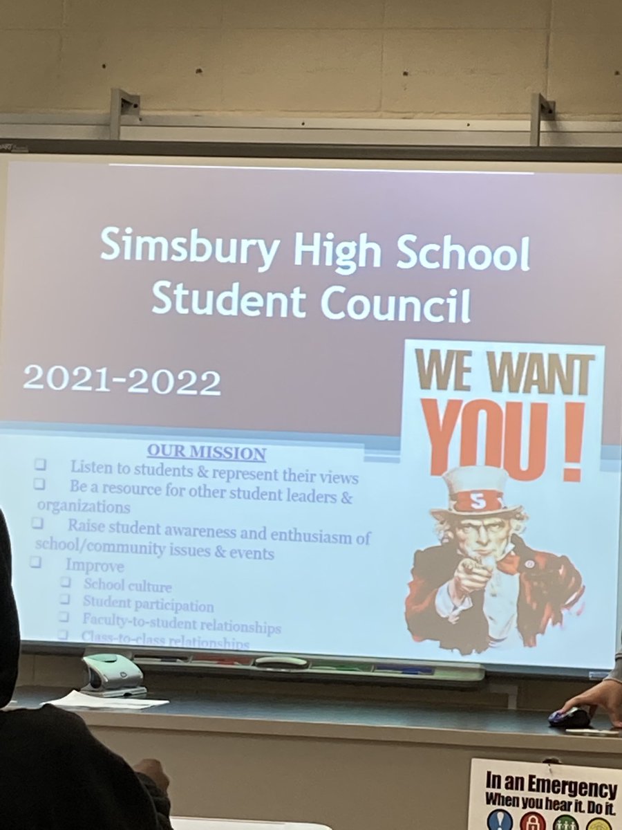 Great presentation by the Senior Class President. #newhomeSimsbury