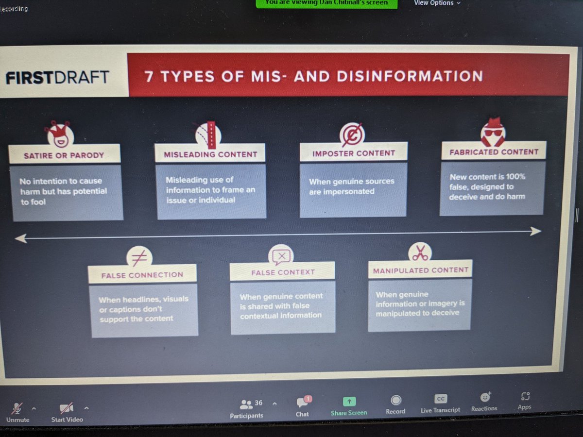 Learning from Dan Chibnall from Drake. Recognizing mis/dis information is also important when it comes to cyber security and your safety. #iowatl