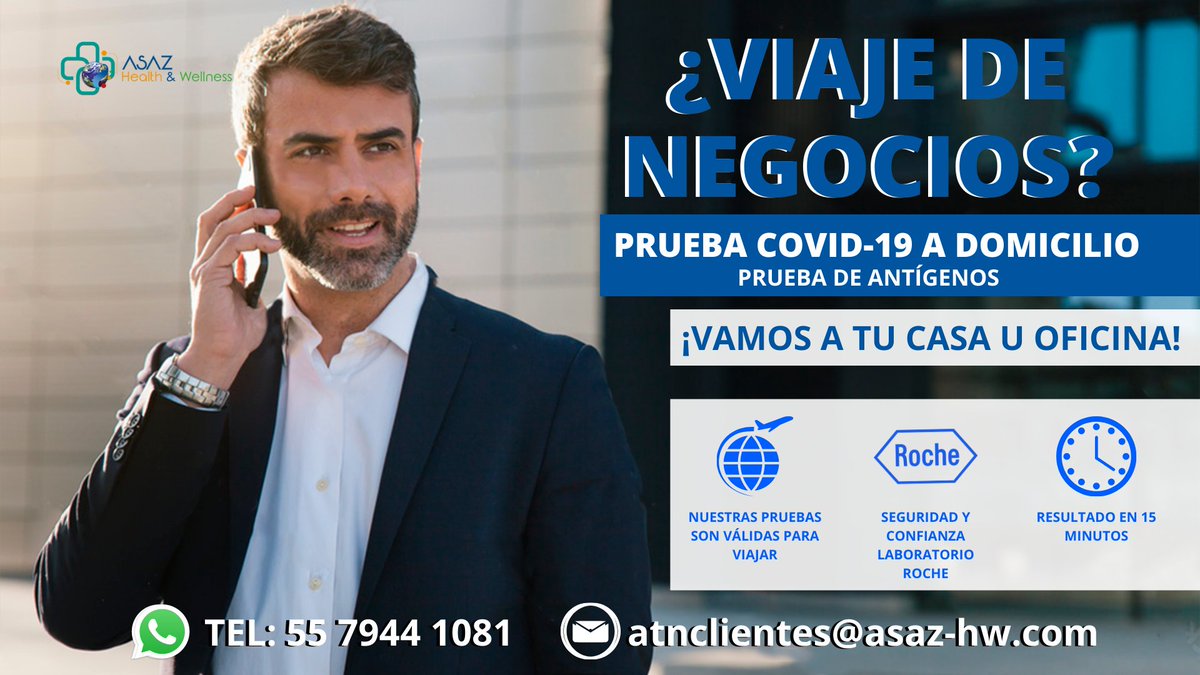 AsazHealth's tweet photo. ⚠️¡Necesitas #viajar al #extranjero!⚠️
Realízate una #prueba 100% #segurayconfiable.
👇👇👇
#CONÓCENOS
#salud  #viral #covid #mx  #farma #medicina #medico  #vacuna #asaz #viajesporelmundo #COVID19 #altocontagio #virus #pruebascovid #pruebasadomicilio #virus #quedateencasa2021 https://t.co/49RtSUfHNl