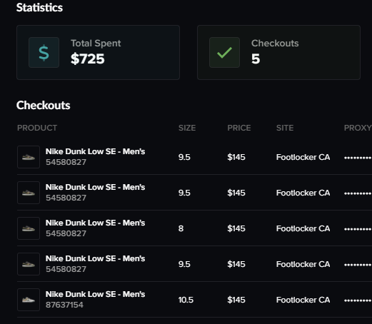 viyash12's tweet image. Nike Dunk Low "Camo" Success 🏕️📸

🤖Bots: @Noble_AIO @wrathsoftware 
⚡️Proxies: @OculusProxies @BashProxy @mushroomproxy 
⏰Groups: @AMNotifyCA @forbiddengroup @ParallelIO 

✔️ Thank you @Noble_AIO For the Easy Checkouts for my ACO