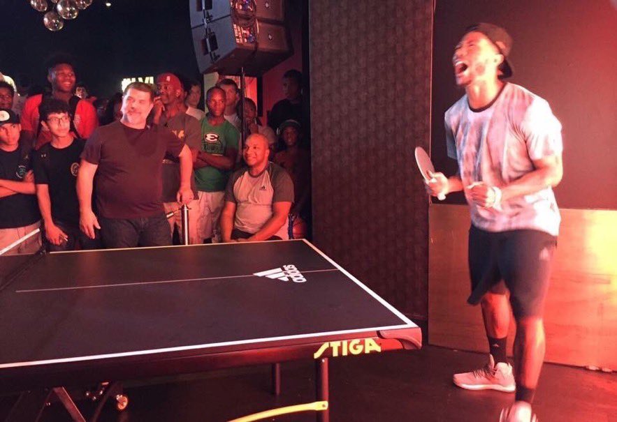 Derrick Rose hitting a game winner in playoffs

Derrick Rose hitting a game winner in ping pong