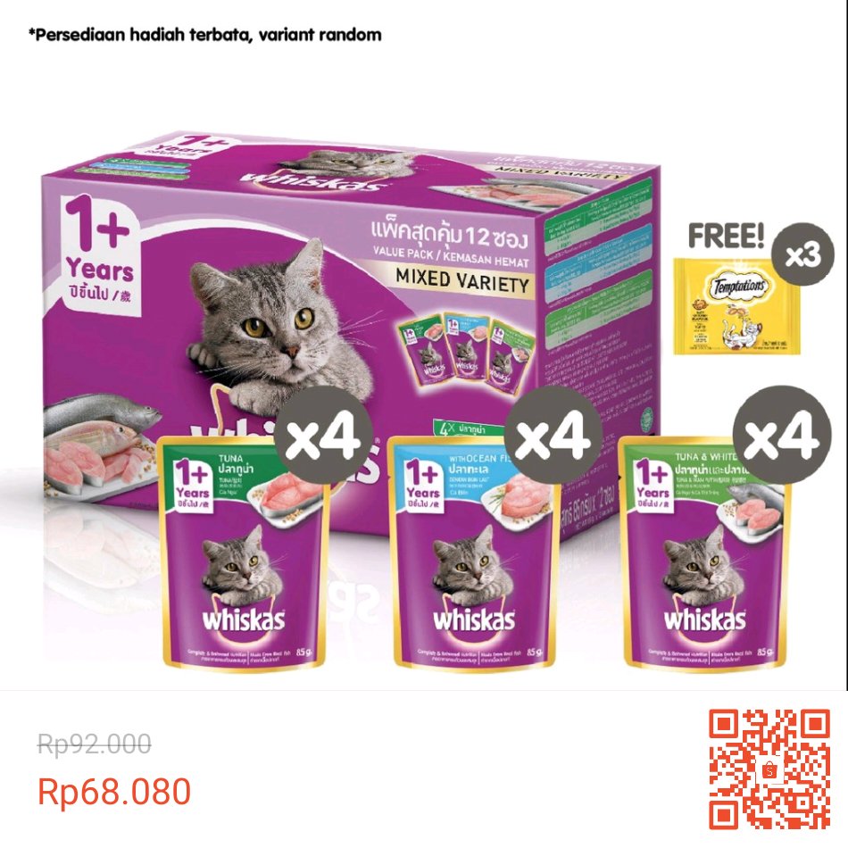 threadhemat's tweet image. Whiskas official store lagi flash sale.
Lumayan buat traktir majikan. Jangan lupa klaim voucher diskon 50rb - 100rb!

shp.ee/qt2qgeb