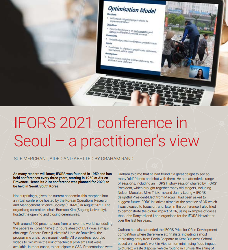 GCRF_OSIRIS's tweet image. Very pleased to see @GCRF_OSIRIS mentioned in the latest issue of Inside OR (pp 19). @TheORSociety