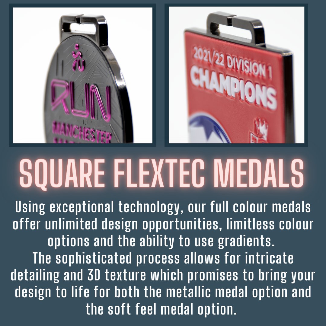WE HAVE A NEW PRODUCT!

Our EXCLUSIVE Flextec medals are now available in square as well as round in both Soft Feel AND Metallic! 

Check out our Flextec range today at medalstudio.com/flextec-medals…

#medalstudio #medals #flextec #flextecmedals #newproduct #new #products