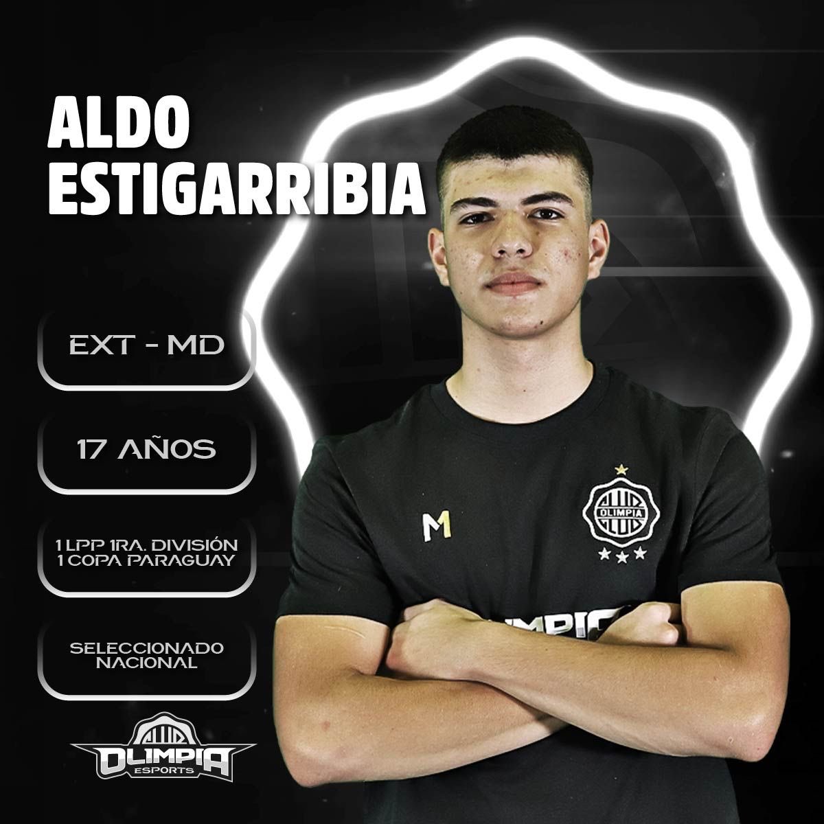 𝗣𝗥𝗘𝗦𝗘𝗡𝗧𝗔𝗠𝗢𝗦 a Aldo Estigarribia como 𝙀𝙭𝙩𝙧𝙚𝙢𝙤 del plantel de #OlimpiaEsports.⚡️

𝑆𝑜𝑏𝑟𝑒𝑠𝑎𝑙𝑖𝑒𝑛𝑡𝑒 ℎ𝑎𝑐𝑖𝑒𝑛𝑑𝑜 𝑗𝑢𝑔𝑎𝑑𝑎𝑠 𝑟𝑎́𝑝𝑖𝑑𝑎𝑠 𝑦 𝑚𝑢𝑐ℎ𝑜𝑠 𝑟𝑒𝑔𝑎𝑡𝑒𝑠. 🤪

¡Vamos por todo, equipo! 🎮⚽️