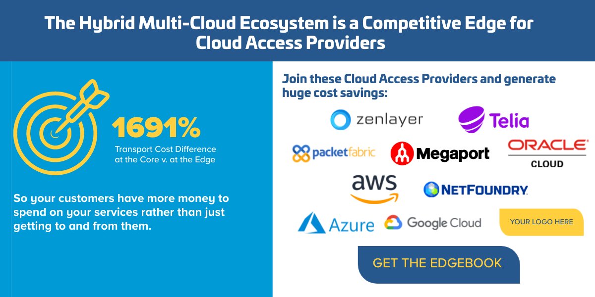 For #cloud access providers, bringing the #publiccloud to the #enterprise #edge can generate huge cost savings for your customers. Get the EdgeBook to learn more: hubs.la/H0WDjyD0