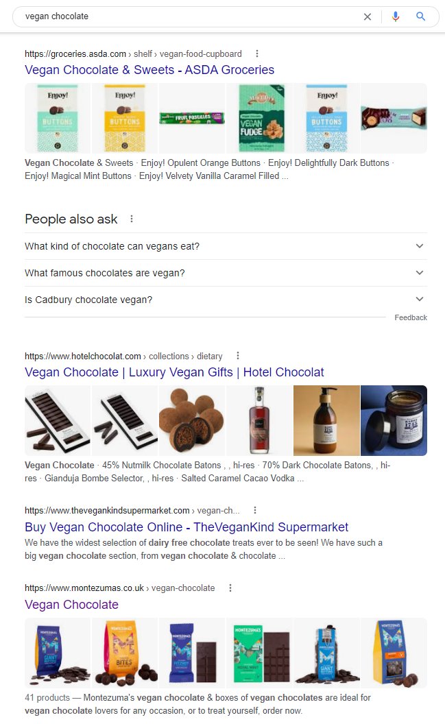 Great to see @Google testing pulling product images into the organic search results, in some cases without any schema markup on the products... #SEO #SERPs #Google