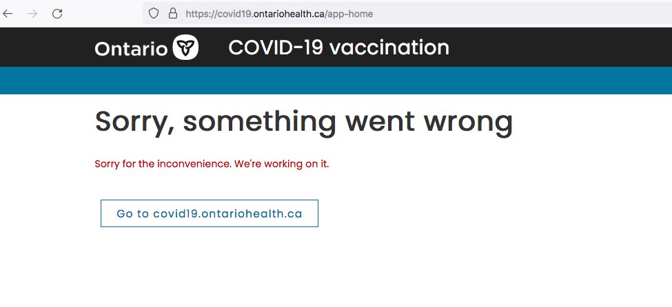 This sure makes getting proof of vaccination a challenge:

#COVID19Ontario