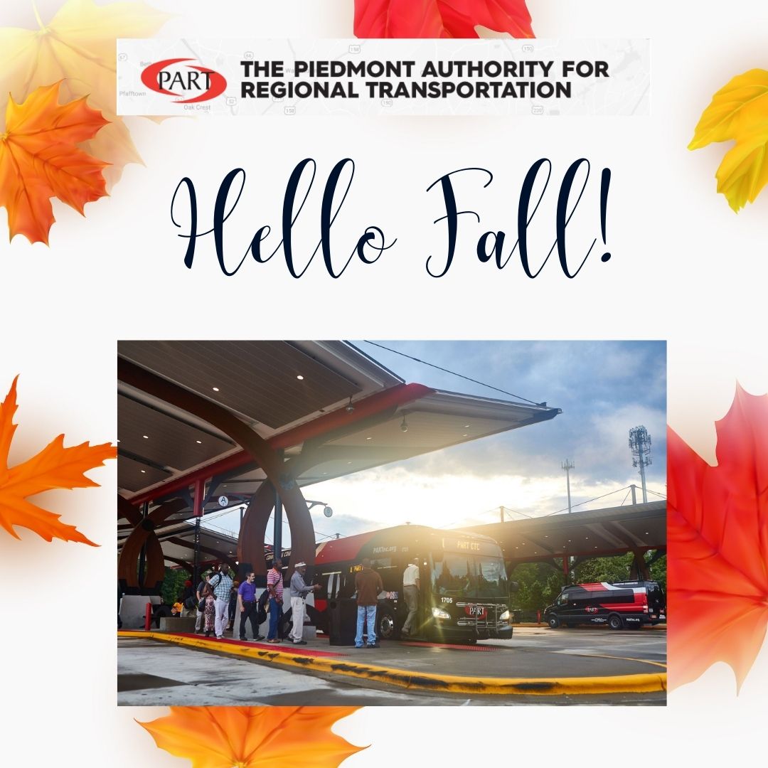 PARTNC's tweet image. The first🍂day of fall🍁is special! It means new beginnings, cooler weather, colorful leaves, and awesome activities across the Triad.

Try a new way to commute this season, let PART do the driving. 

#fall #autumn #nature #fallvibes #autumnvibes 

ow.ly/g9Cc50GeAwd