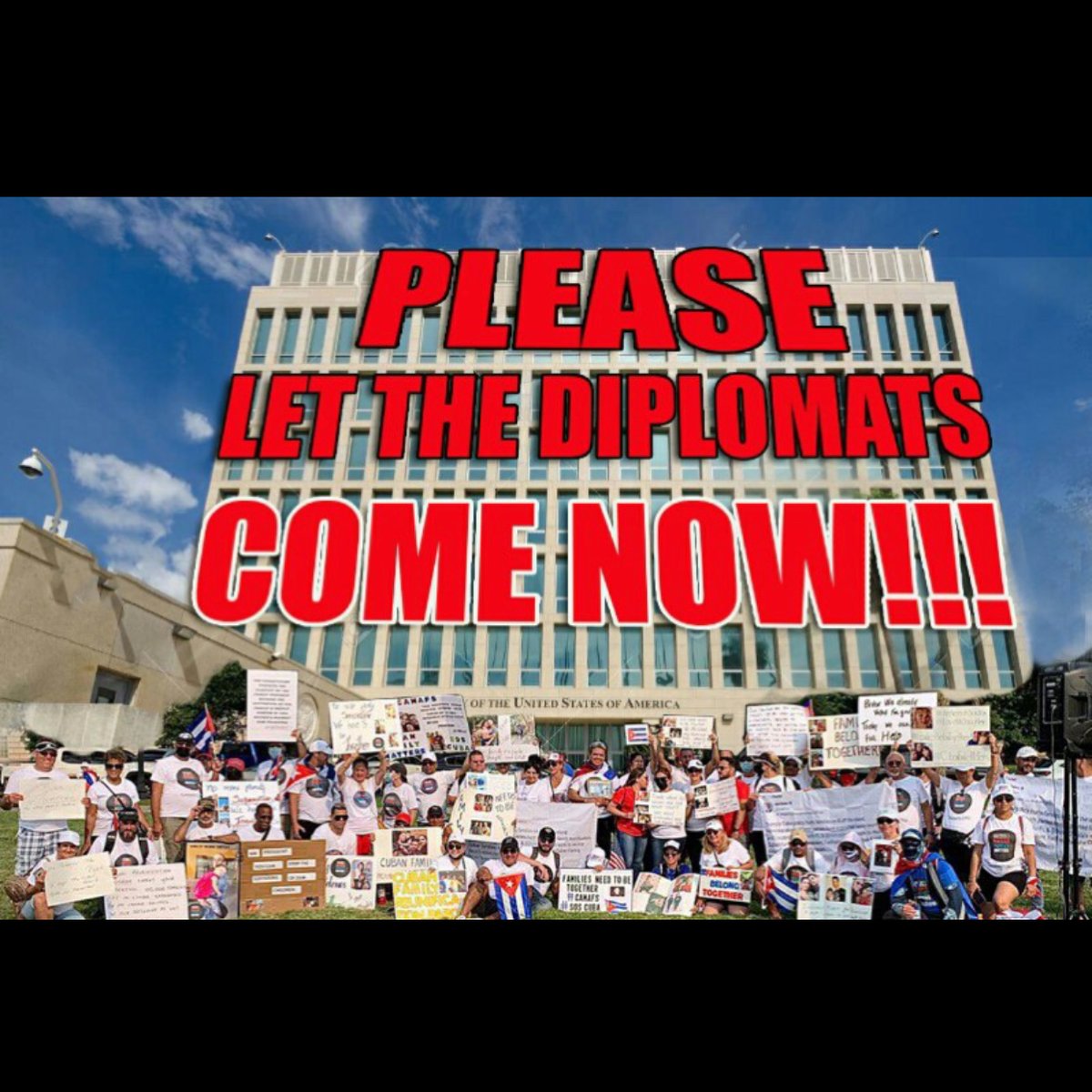 MailenOm's tweet photo. ConsularServicesinCuba
From NOW. TAKE CARE ALSO OF LEGAL IMMIGRANTS! It is our right!
Diplomatic Staff to make the Embassy work properly 2021 update the cases
MAKE IT OFICIAL!! 
#ConsularServicesinCuba 2021
#continueCFRP
@CAMAFS
@USEmbCuba GIVE US THE OPENING DATE https://t.co/fWuIn0YDq6