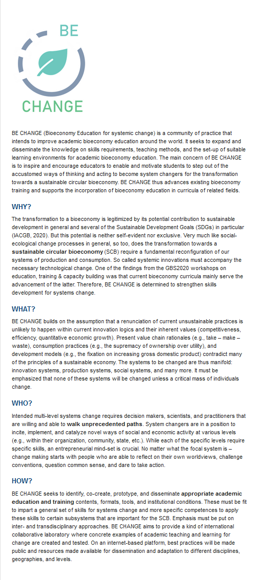 MSchlaile's tweet photo. Dr. Sophie Urmetzer (@SUrmetzer) from @UniHohenheim just presented the BE CHANGE Community of Practice (https://t.co/ecJ6DvWzSs) at the EBU Scientific Forum @EBU_alliance #bioeconomy #education #systemicchange https://t.co/S73Ucjl46A