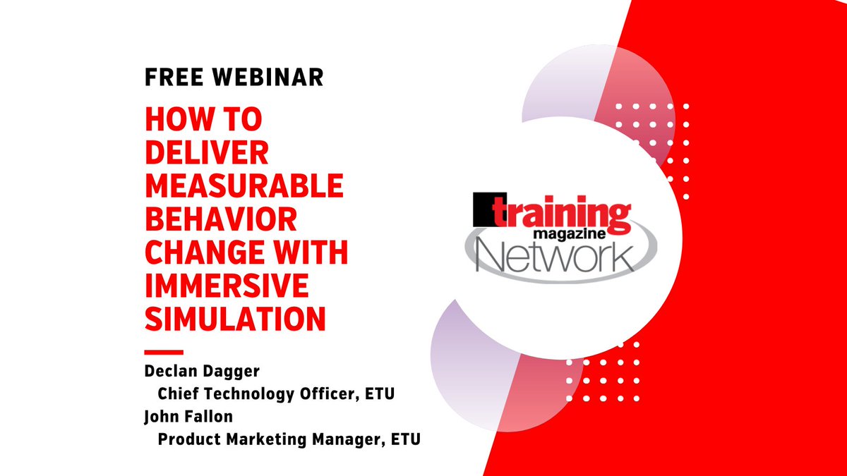 TechLearnConf's tweet image. Want to deliver measurable behavior change? Learn how YOU can do this with immersive #simulations! Sign up for free @trainmagnetwork webinar on 9/30 … trainingmagnetwork.com/events/2924?gr… @EmpowerTheUser @daggerd