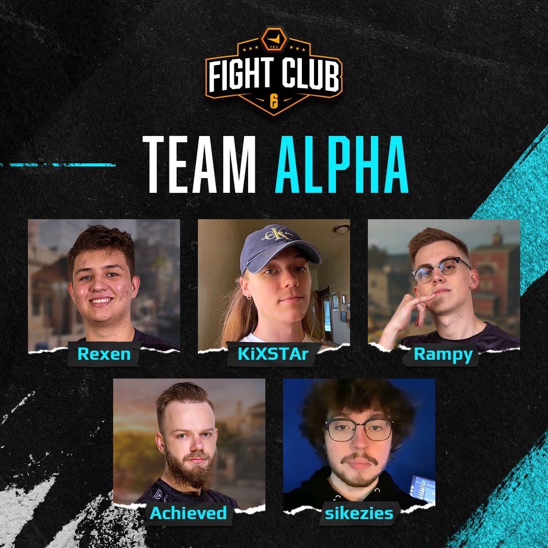 Our first contenders for #FPLR6 Fight Club are here:

TEAM ALPHA
💪 <a href="/RexenR6/">Richie</a> 
💪 <a href="/KiXSTArTV/">Michael Stockley</a> 
💪 <a href="/Rampy/">Nate</a> 
💪 @TSM_Achieved 
💪 <a href="/sikezies/">sikez</a>