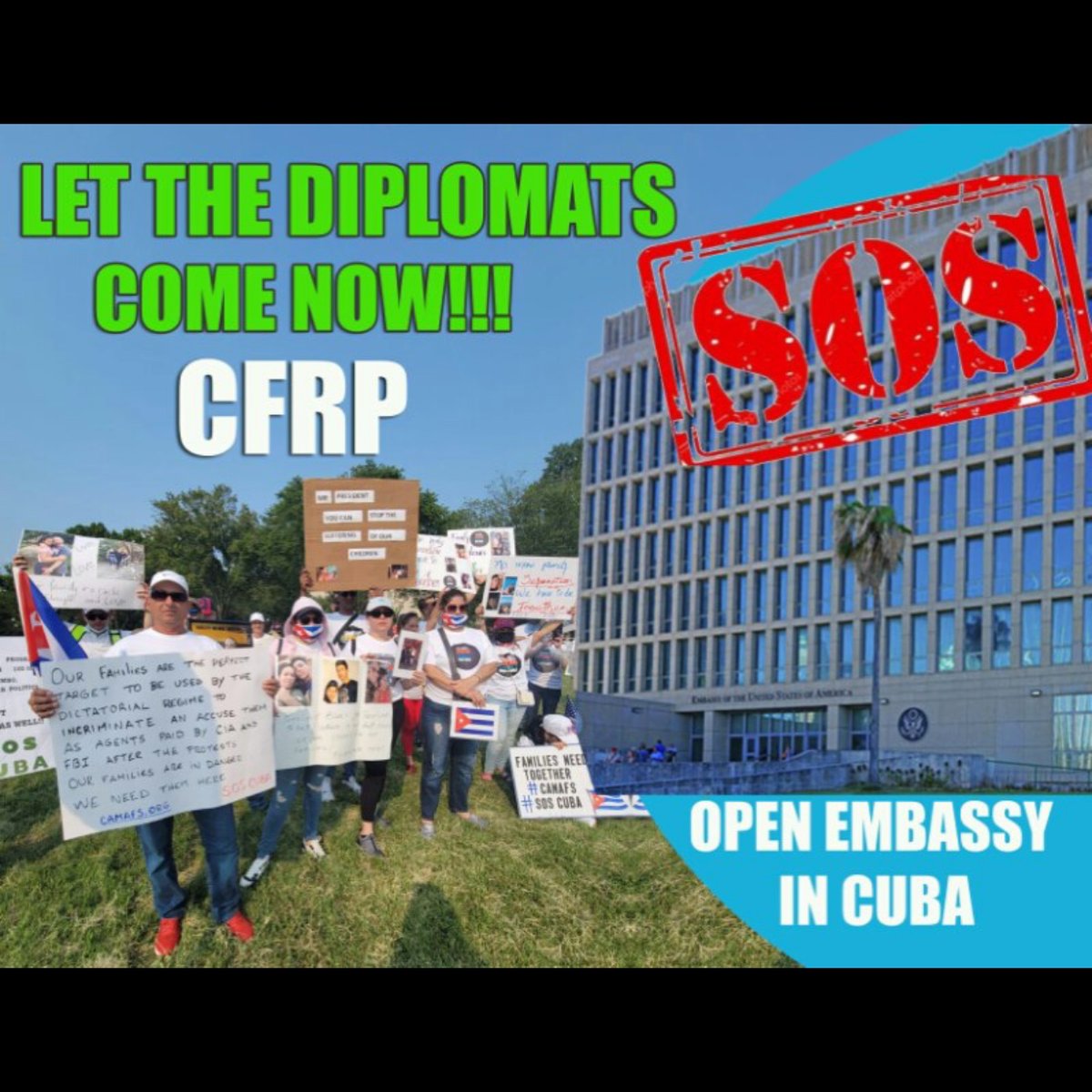 MailenOm's tweet photo. ConsularServicesinCuba
GIVE US PRIORITY!
We need it! We, Cubans Legal Immigrants 
Give us PRIORITY!!
RESUME NOW! 
Resume Consular Services NOW
 Family Reunification!
#ConsularServicesinCuba 2021
#continueCFRP
@Camafs
@USEmbCuba GIVE US THE OPENING DATE https://t.co/rAk4LsBWXv