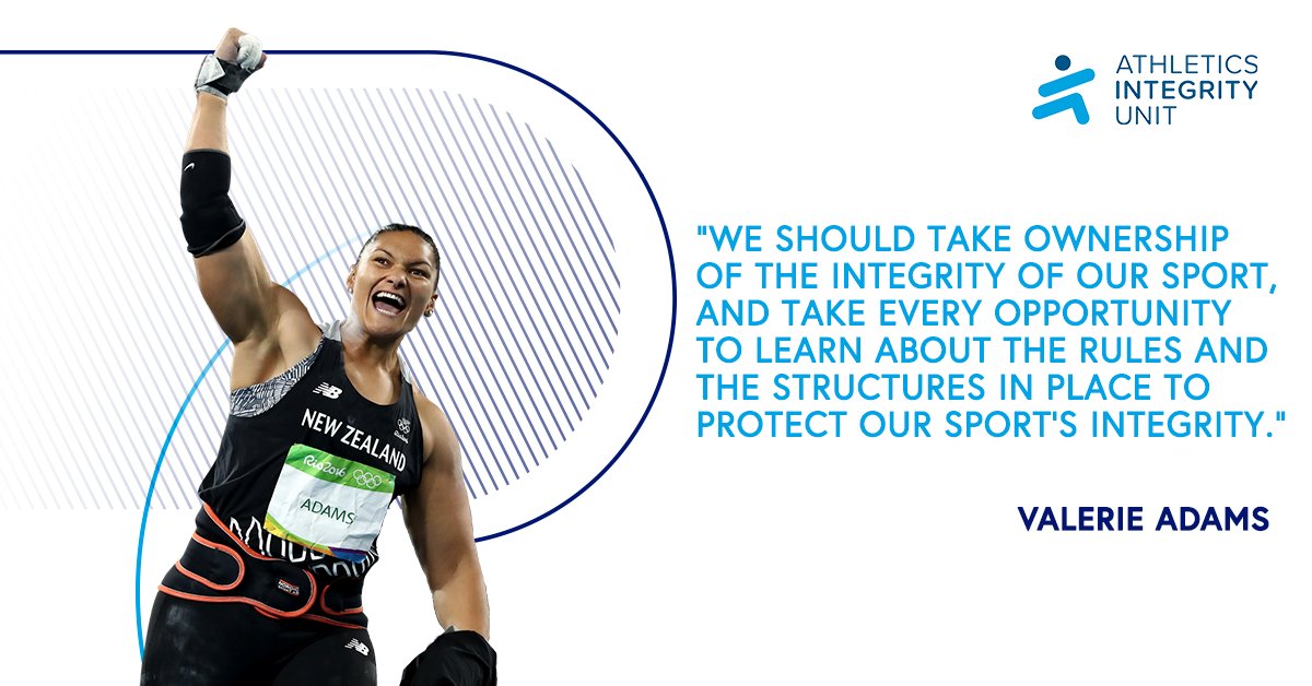 Athletics Integrity Unit (@aiu_athletics) on Twitter photo We couldn't agree with <a href="/ValerieAdams84/">Dame Valerie Adams</a> any more if we tried ๐ ๐ ๐.
What does #integrity mean to you?
#MySportMyIntegrity
#CleanSport
#FairSport We couldn't agree with <a href="/ValerieAdams84/">Dame Valerie Adams</a> any more if we tried ๐ ๐ ๐.
What does #integrity mean to you?
#MySportMyIntegrity
#CleanSport
#FairSport