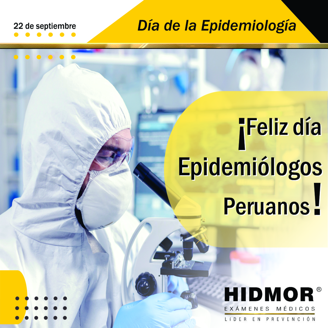 HidmorC's tweet photo. 📅22 de septiembre
Día de la Epidemiología 
😷Hoy saludamos a todos los epidemiólogos peruanos en su día, a la vez agradecemos su labor durante la actual pandemia que vivimos frente al Covid-19.
#DíaDelEpidemiólogoPeruano
#HidmorExámenesMédicos #LíderEnPrevención https://t.co/VUn5BZ6ovg