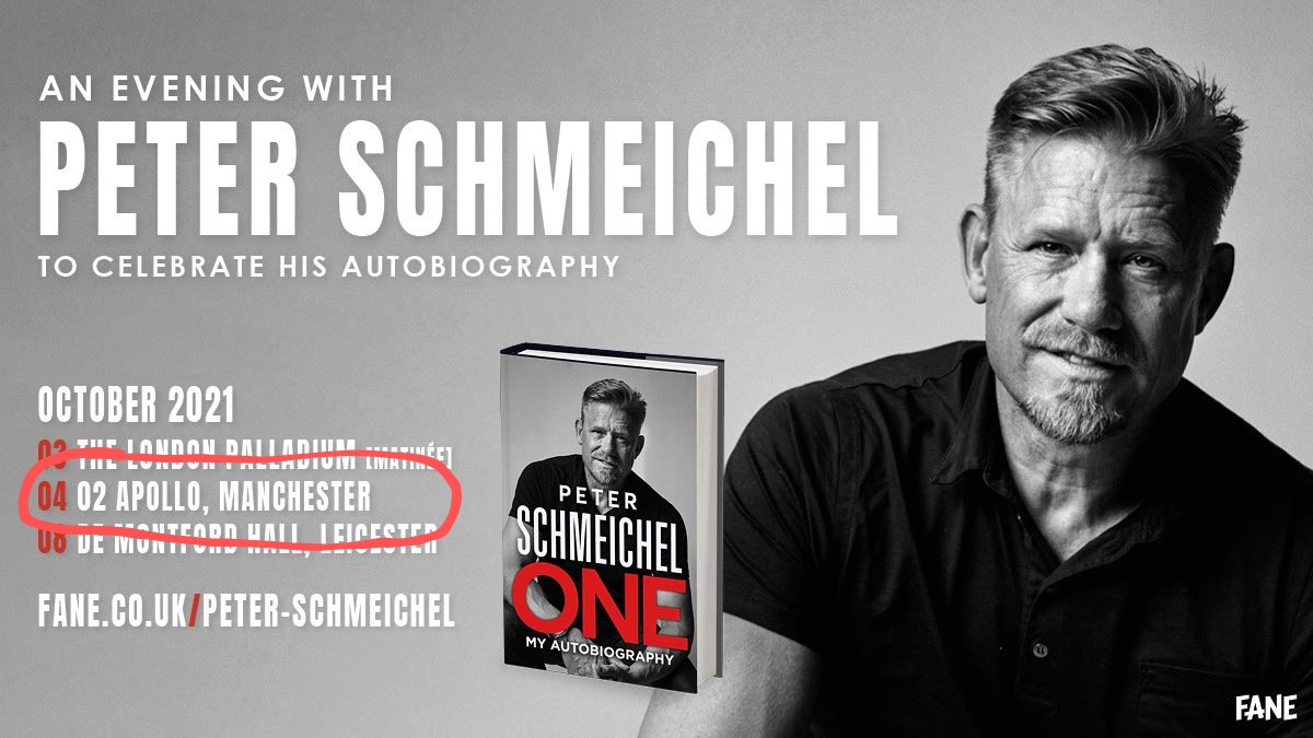 COMPETITION Who fancies Winning tickets to #AnEveningWithPeterSchmeichel on Monday 4th October at @O2ApolloManc? Possible free book too! FOLLOW and RT to enter @Pschmeichel1 @FaneProductions #MUFC