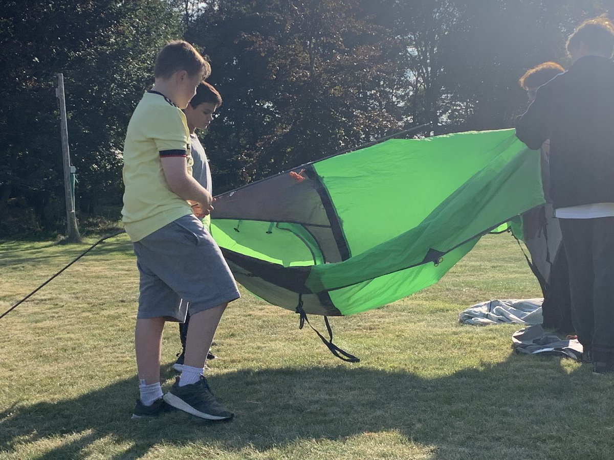 Important skills being learnt - putting up a tent properly! #maidavaleschool
