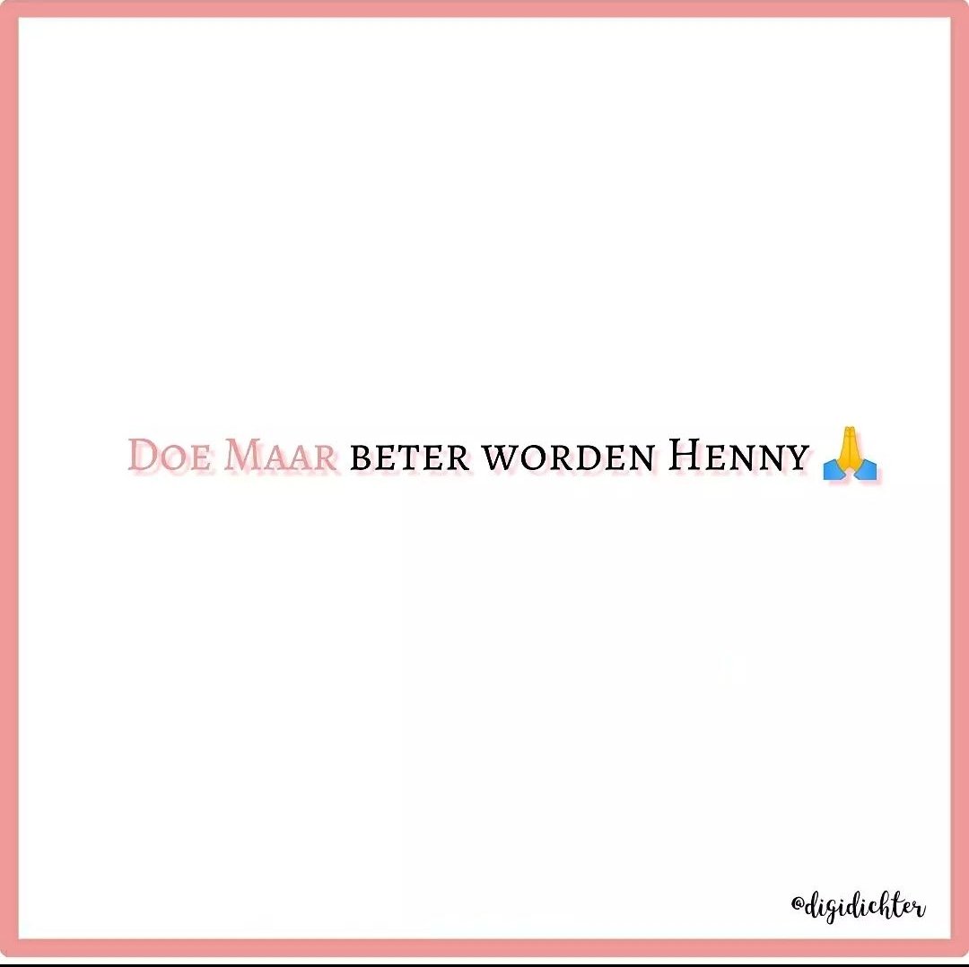 Tanja2010's tweet image. He bah! Heel veel beterschap aan Henny Vrienten.
#Hennyvrienten #DoeMaar #Beterschap🍀
(Foto krediet @digidichter IG)