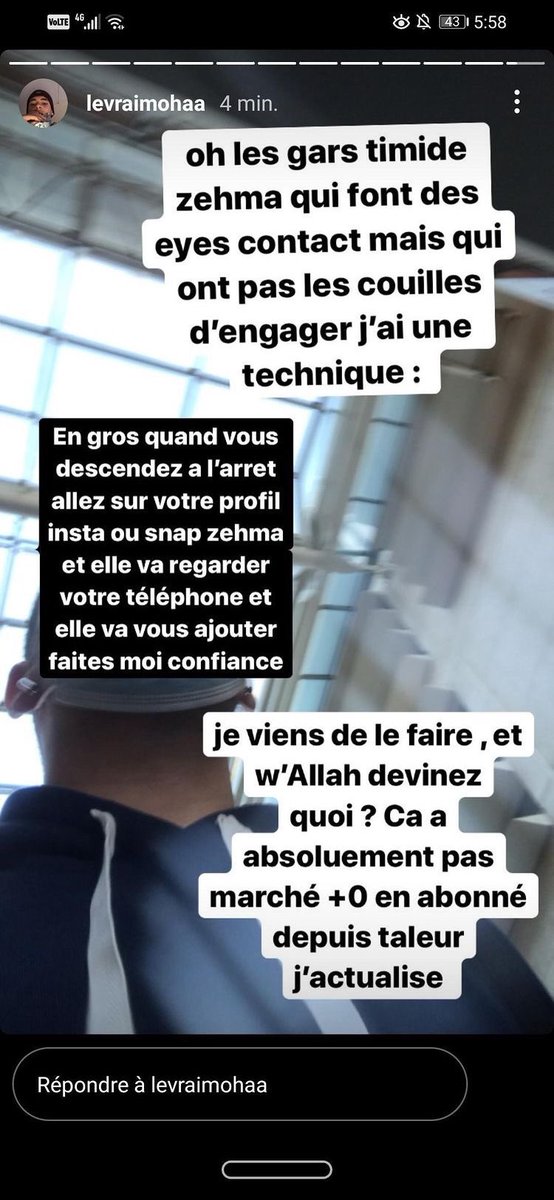 LeVraiMoha's tweet photo. petit conseil de drague les amis , 99% de reussite https://t.co/iTarO1Et29
