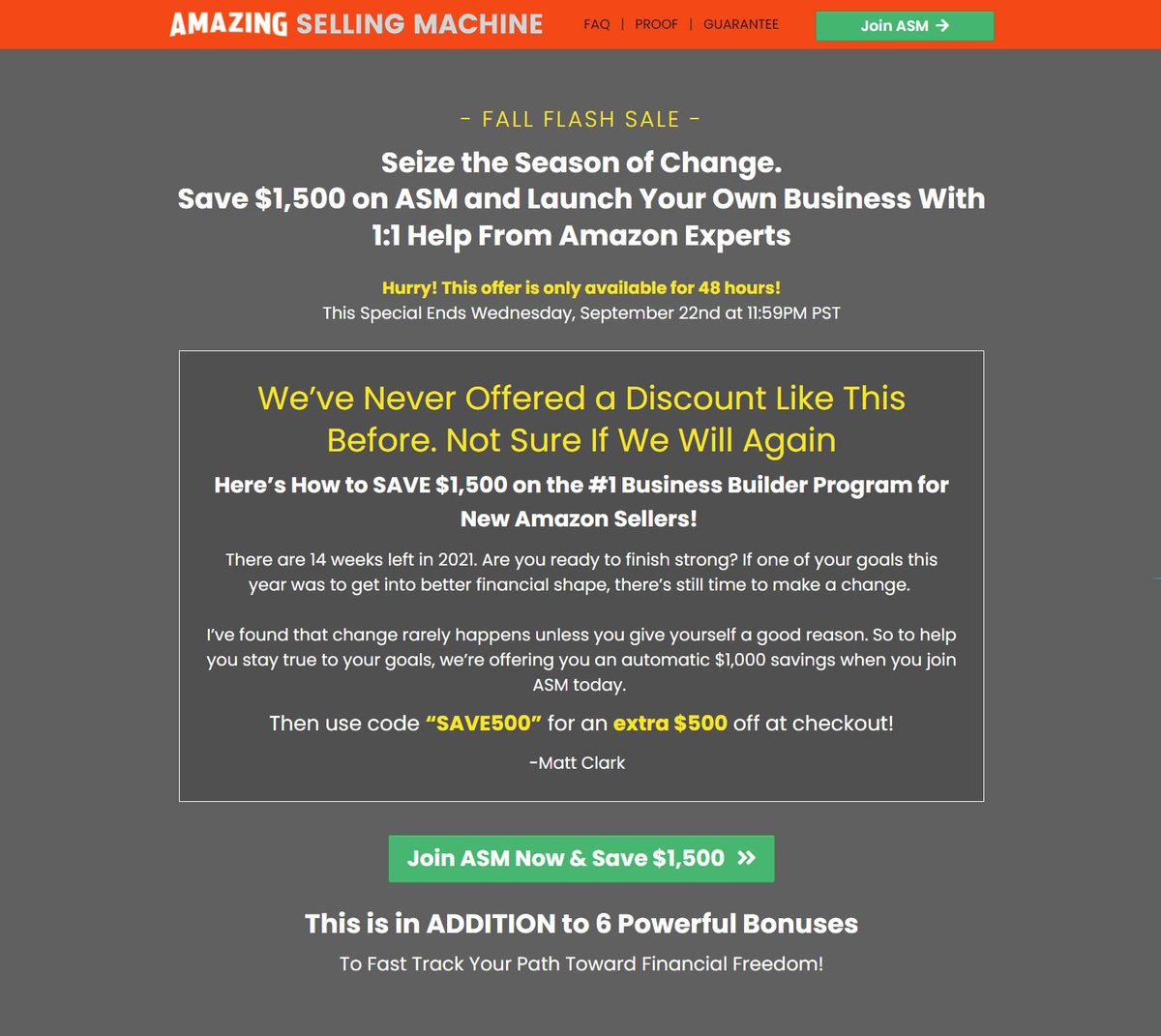 webbizkb's tweet photo. FLASHSALE TODAY: Save $1,500 on the cost of the Amazing Selling Machine, a course for people who want to become Amazon sellers. https://t.co/RXyKOEQLj7 #amazonseller #amazingsellingmachine #ecommerce #entrepreneur #workfromhome #HomeBusiness #Amazon https://t.co/s3Z8rT2ECu