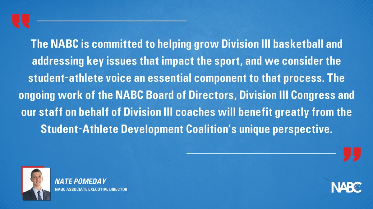 The student-athlete voice is essential to the ongoing work of the NABC.