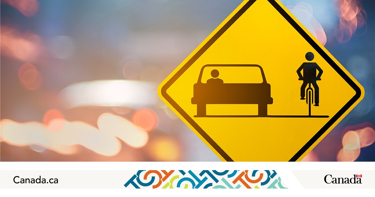 Transport_gc's tweet photo. #RoadSafety is everyone’s responsibility. Always be safe and courteous while you #ShareTheRoad with all of Canada’s road users, including pedestrians and cyclists: https://t.co/PWcmGmOlaW https://t.co/uXsz5bGmL1
