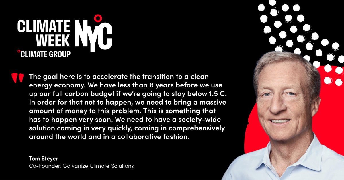 .<a href="/TomSteyer/">Tom Steyer</a> discusses the challenge ahead and what <a href="/GalvanizeLLC/">Galvanize</a> is doing to help tackle the climate crisis