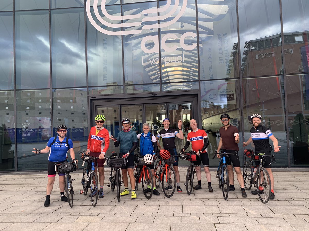 gasalot's tweet photo. We’ve made it to the Congress but where is everyone @Assoc_Anaes #AC2021. London to Liverpool cycle raid. https://t.co/iXNJbqqErO
