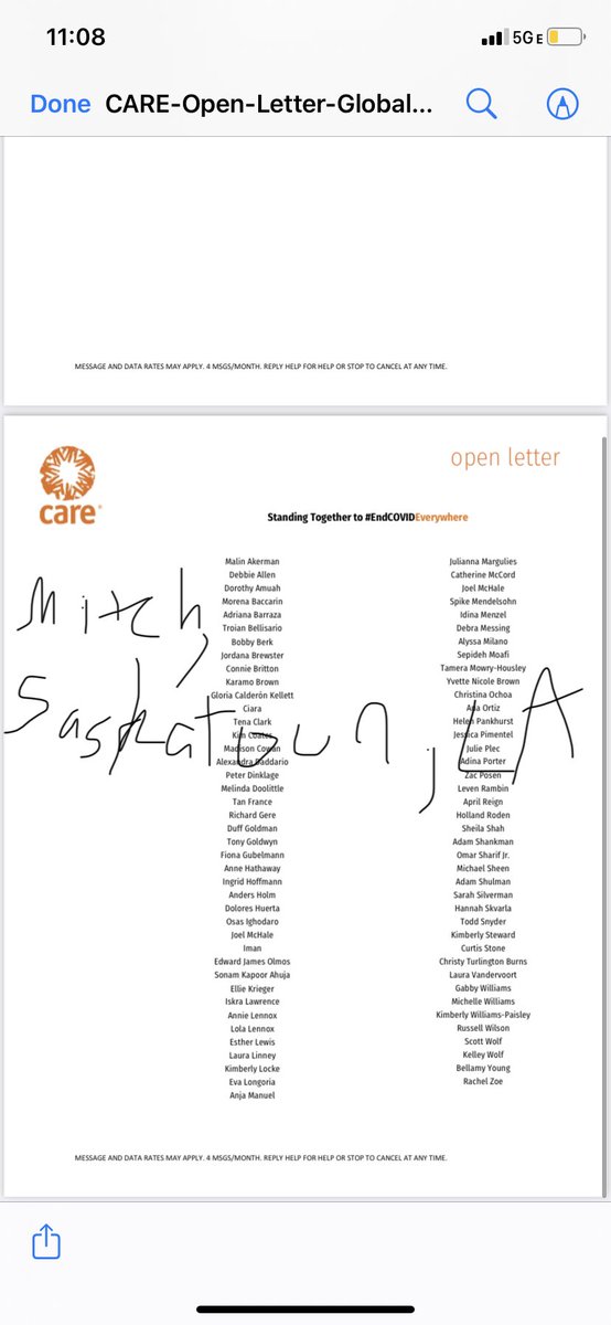 SaskatoonMitch's tweet photo. @PageSix Really upsetting some people in the replies are hating on me and the other celebrities signing this letter to end COVID-19. You have no idea how strong and brave we have to be to make sure a courageous statement to the world. #PleaseBeBetter https://t.co/Ph6mH6IluC
