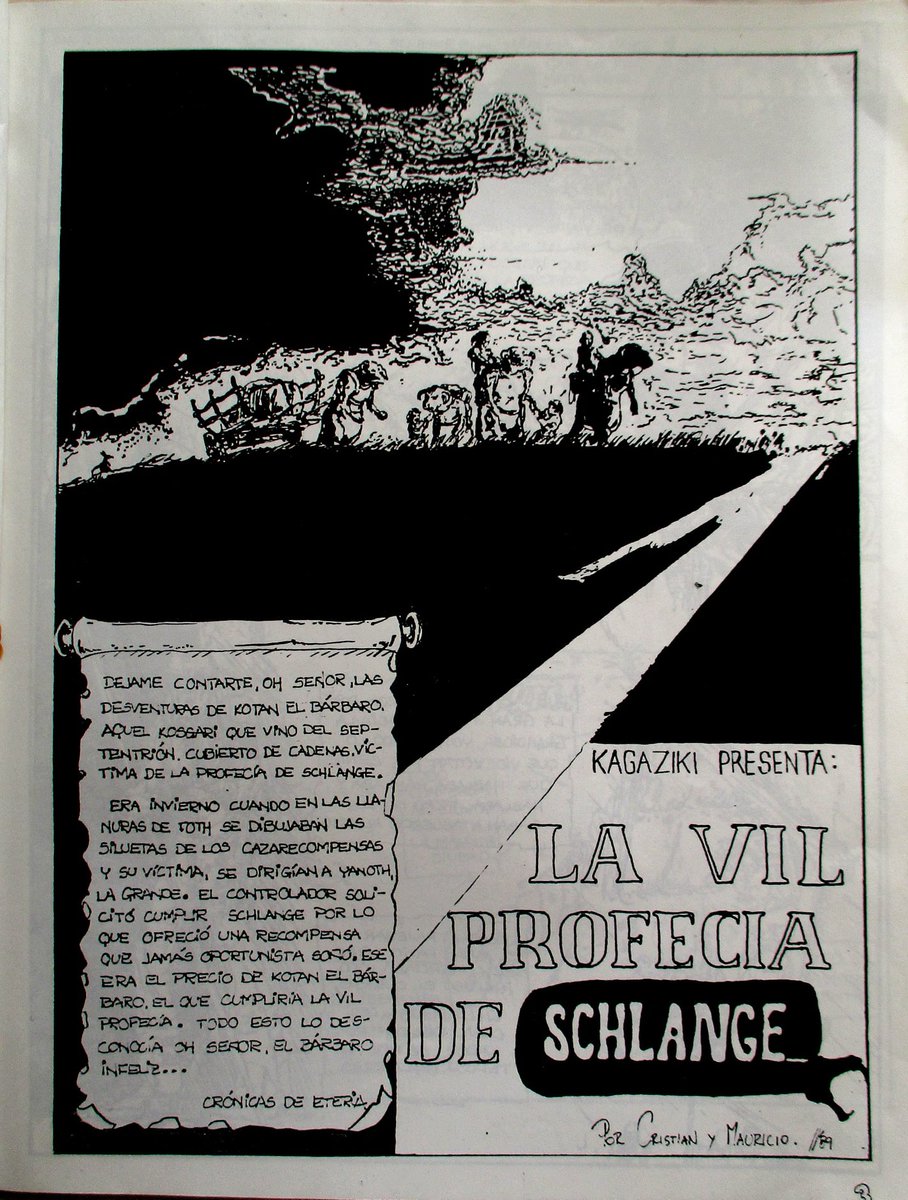 CapitanChileTEC's tweet photo. Como van?Acá #Flashback 1988, me metía al circuito del cómic chileno gracias a #Bandido ,al menos interactuando con el editor y autores. Empieza 1989 y entro al concurso de #revista #Trauko Mención honrosa logramos-con mi amigo Mauricio Cifuentes-. #fanzin #Kagaziki Eramos niños. https://t.co/3gNqm8cHQs