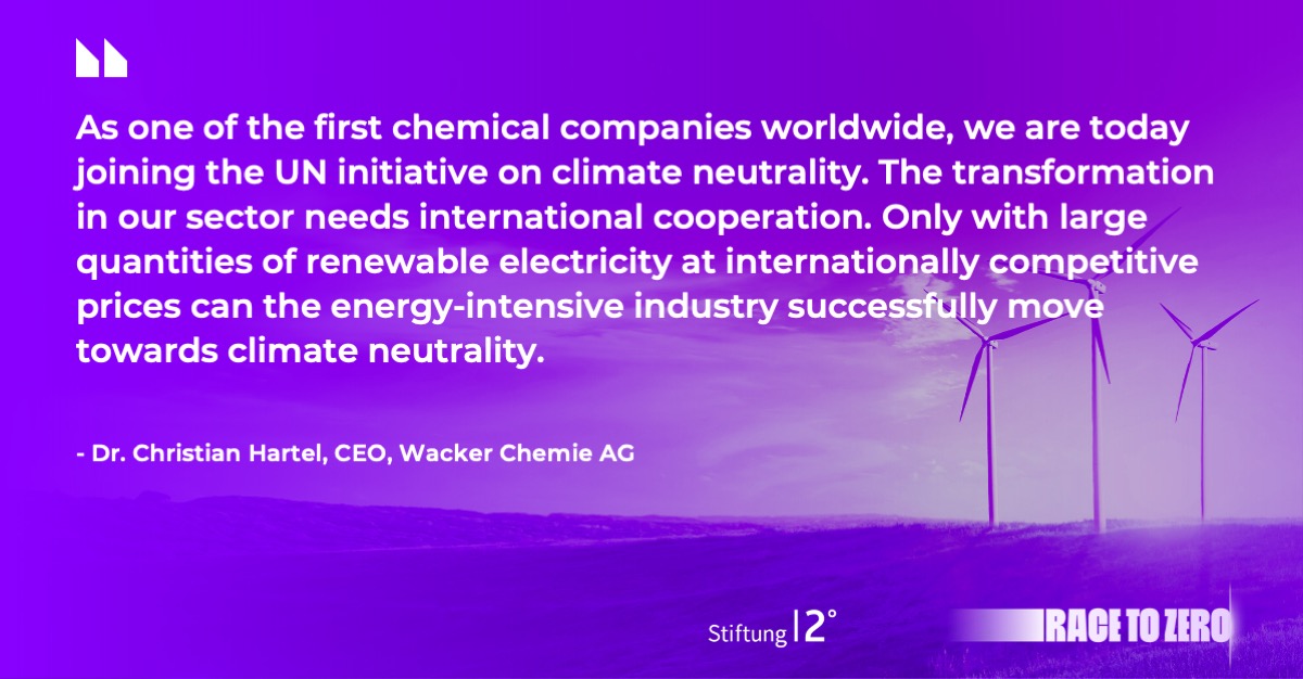 We can still meet the 1.5° target! Together w. 10 other @Stiftung2Grad companies, we are using the UN #RaceToZero at #ClimateWeekNYC to show how this can be achieved. We need to jointly push for climate neutrality! @topnigel @gmunozabogabir @COP26 @UNFCCC bit.ly/3CGCCyp