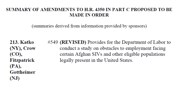 IMPRINTproject's tweet photo. The House Rules Committee has approved an NDAA amendment on #ImprovingOpportunities for New Americans for a floor vote expected this week, putting us one step closer to building a more equitable economy that fully includes immigrants and refugees with international credentials. https://t.co/nteq3sb6Ng