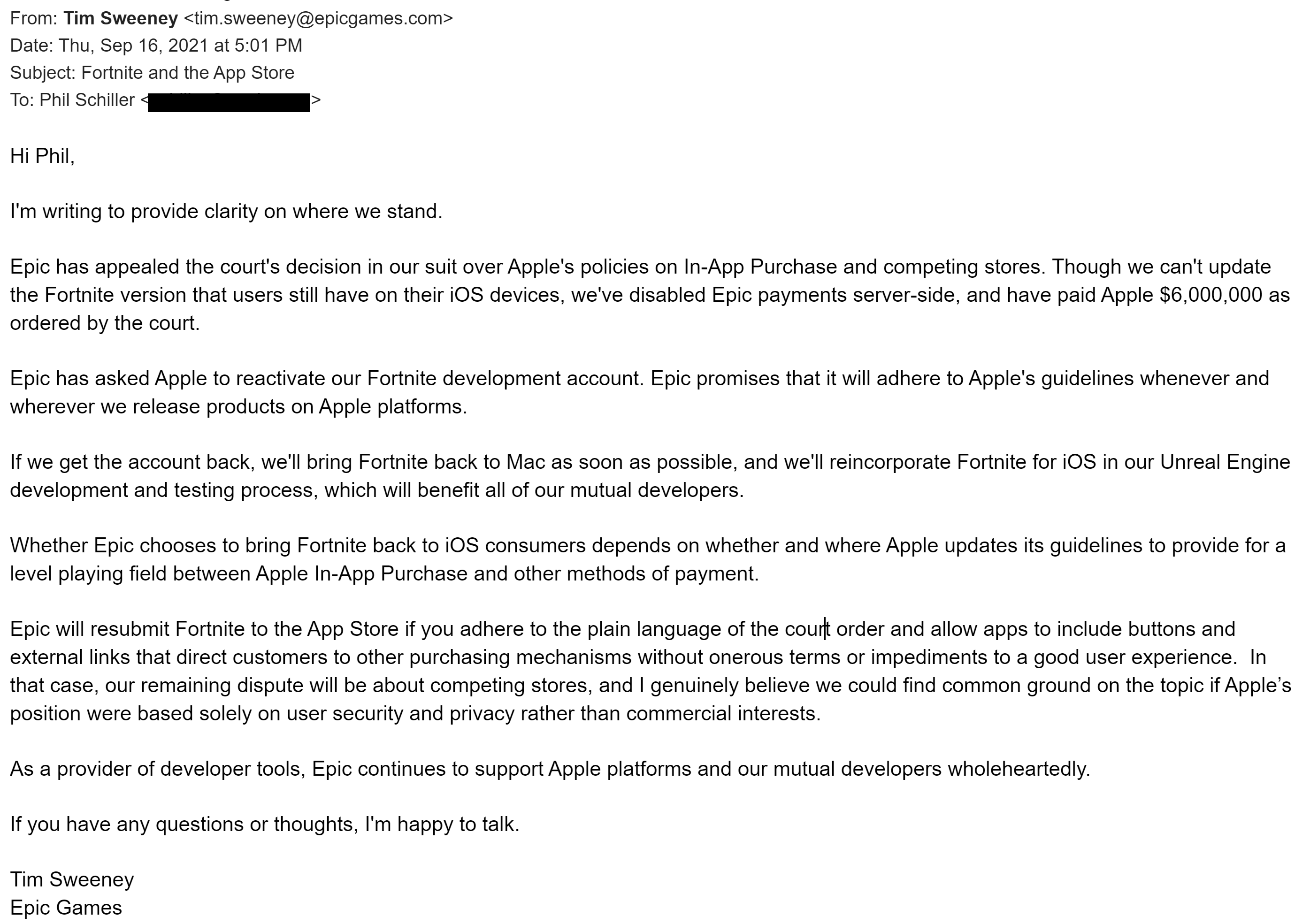 Possibly Tim Sweeney Just Last Week Epic Agreed With Apple That We Would Play By The Same Rules As Everyone Else T Co Woxsbnafxe Twitter