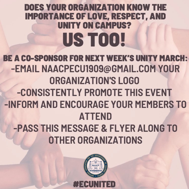 Updated info:

We cannot walk alone. And as we walk, we must make the pledge that we shall always march ahead. We cannot turn back - Martin Luther King Jr

Together we shall march

If your organization would like to join us please refer to the second photo for more details